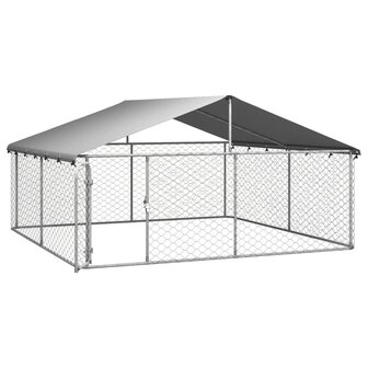 Hondenkennel met dak 300x300x150 cm 5