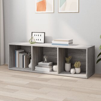 Boekenkast/tv-meubel 36x30x114 cm hout grijs sonoma eiken 6