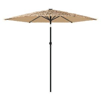 Parasol met stalen paal 268x268x226 cm bruin 4