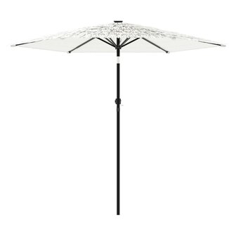 Parasol met stalen paal 268x268x226 cm wit 4