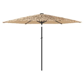 Parasol met stalen paal 288x288x225 cm bruin 5