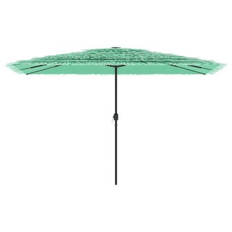 Parasol met stalen paal 388x388x248 cm groen 3