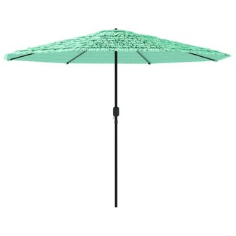 Parasol met stalen paal 388x388x248 cm groen 5