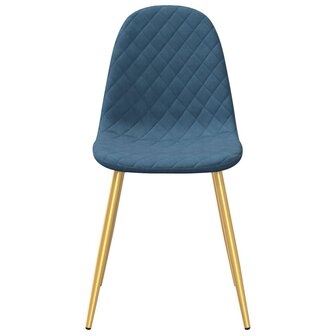 Eetkamerstoelen 2 st fluweel blauw 4