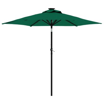 Parasol met stalen paal 225x225x212 cm groen 2