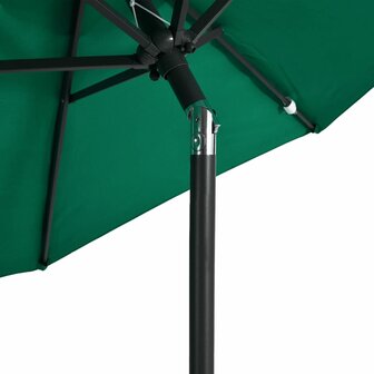 Parasol met stalen paal 225x225x212 cm groen 7