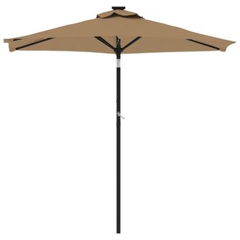 Parasol met stalen paal 225x225x212 cm taupe 3