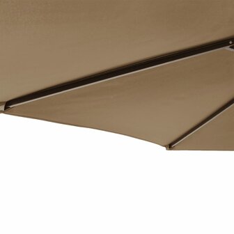 Parasol met stalen paal 225x225x212 cm taupe 8