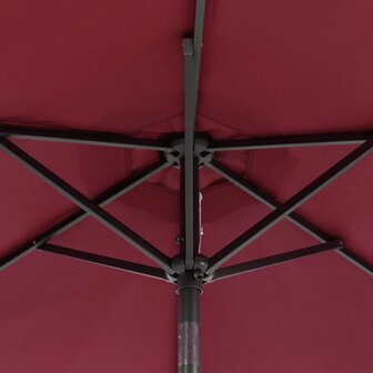 Parasol met stalen paal 225x225x212 cm bordeauxrood 10