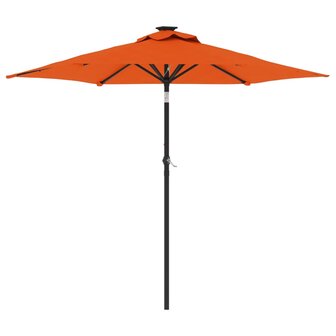 Parasol met stalen paal 225x225x212 cm terracottakleurig 2