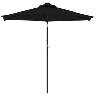 Parasol met stalen paal 225x225x212 cm zwart 3