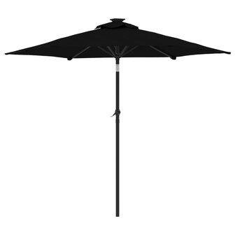 Parasol met stalen paal 225x225x212 cm zwart 5