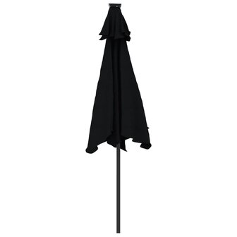 Parasol met stalen paal 225x225x212 cm zwart 6