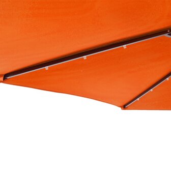 Parasol met LED&amp;apos;s en stalen paal 225x225x212 cm terracotta 10