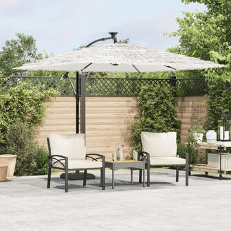 Parasol met stalen paal 269x269x235 cm wit 1