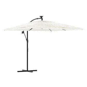 Parasol met stalen paal 269x269x235 cm wit 2