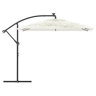 Parasol met stalen paal 269x269x235 cm wit 4