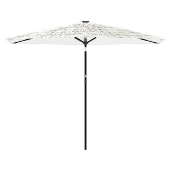 Parasol met stalen paal 288x288x225 cm wit 3