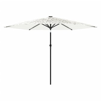 Parasol met stalen paal 288x288x225 cm wit 4