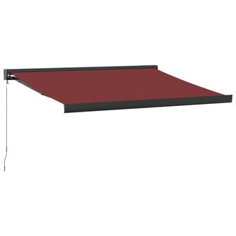 Luifel handmatig uittrekbaar 300x250 cm bordeauxrood 2