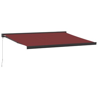 Luifel handmatig uittrekbaar 450x300 cm bordeauxrood 2