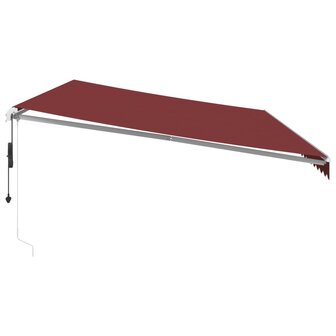 Luifel automatisch uittrekbaar 600x300 cm bordeauxrood 4