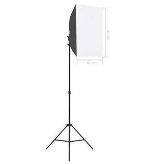 Fotostudioset met softboxlampen en achtergrond 4