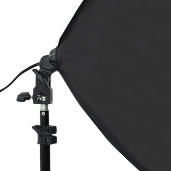 Fotostudioset met softboxlampen en achtergrond 6