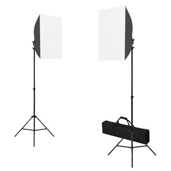 Fotostudioset met softboxlampen en reflector 2