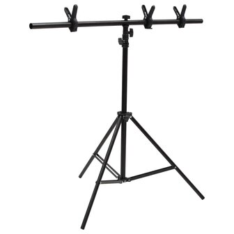 Achtergrondstandaard T-vormig 91x60x(70-200) cm zwart 2