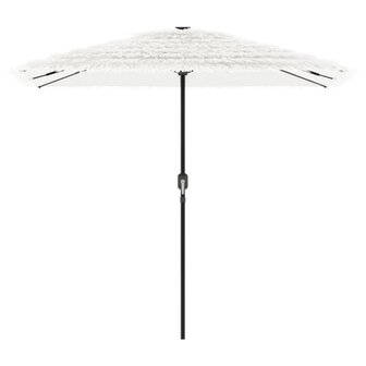 Parasol met stalen paal 248x248x248 cm wit 4