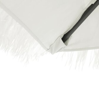 Parasol met stalen paal 248x248x248 cm wit 7