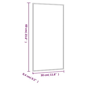 Wandspiegel 30x60 cm rechthoekig glas 6