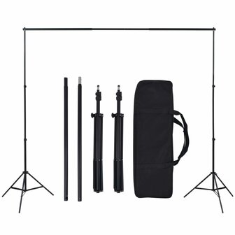 Fotostudioset met achtergronden, lampen en paraplu&amp;apos;s 6