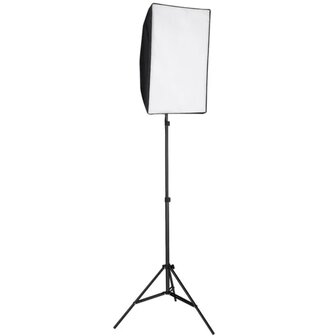 Fotostudioset met achtergrond en softboxlamp 9