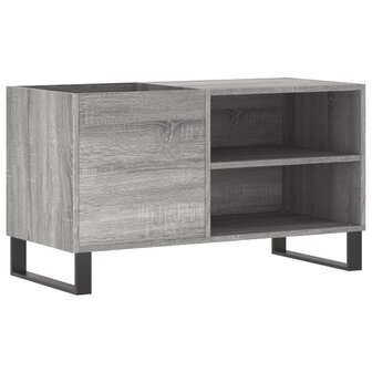 Platenkast 85x38x48 cm bewerkt hout grijs sonoma eikenkleurig 2