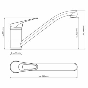 EISL Keukenmengkraan SPEED zwart-chroomkleurig 3