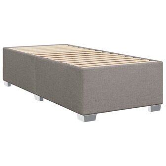 Boxspring met matras stof taupe 80x200 cm 5