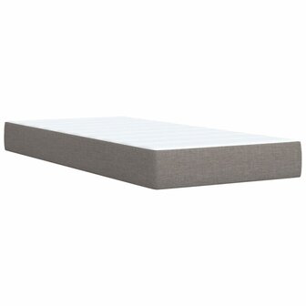 Boxspring met matras stof taupe 80x200 cm 6