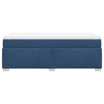 Boxspring met matras stof blauw 80x200 cm 8