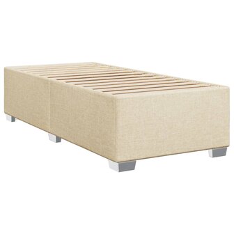 Boxspring met matras stof cr&egrave;mekleurig 80x200 cm 8