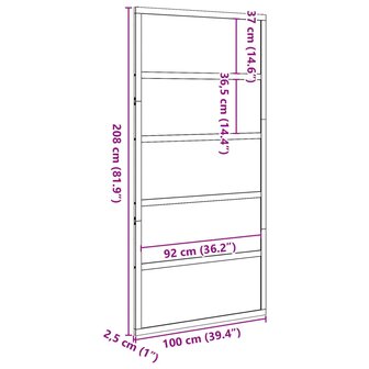 Schuifdeur 100x208 cm massief grenenhout 10