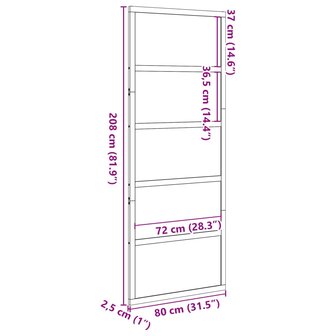 Schuifdeur 80x208 cm massief grenenhout wasbruin 10