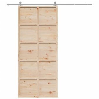 Schuifdeur 90x208 cm massief grenenhout 3