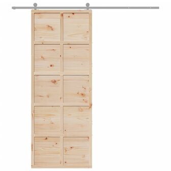 Schuifdeur 80x208 cm massief grenenhout 3