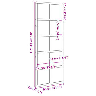 Schuifdeur 80x208 cm massief grenenhout 10