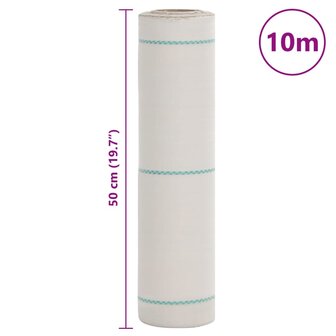 Worteldoek 0,5x10 m polypropeen wit 7