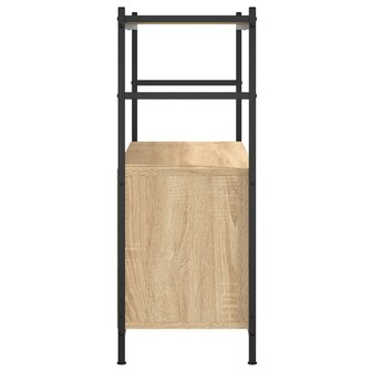 Boekenrek 80x30x78,5 cm bewerkt hout en ijzer sonoma eikenkleur 5