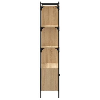 Boekenkast met deuren 76,5x30x154,5 cm hout sonoma eikenkleurig 6