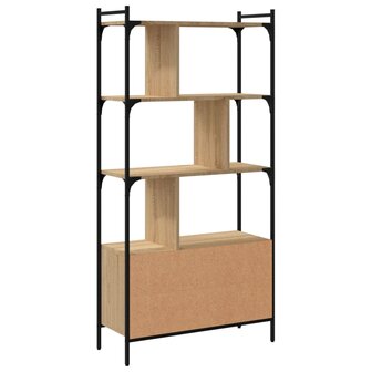 Boekenkast met deuren 76,5x30x154,5 cm hout sonoma eikenkleurig 7